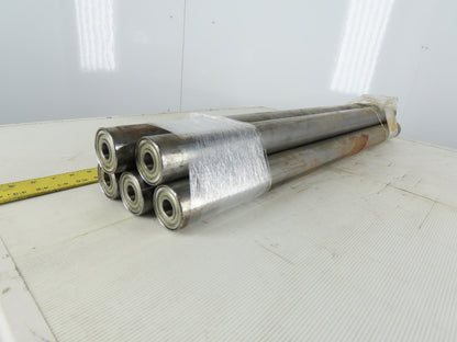 34-3/4" Face 34-3/4" BF 2.19 OD 3/4" Bearing Bore Gravity Roller Lot Of 5