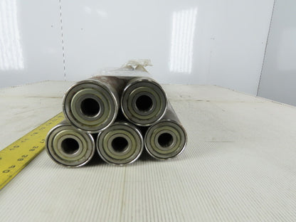 34-3/4" Face 34-3/4" BF 2.19 OD 3/4" Bearing Bore Gravity Roller Lot Of 5