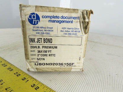Complete Document IJBONG2036150F 20# Premium 36"x 150' 2" Core Inkjet Bond Paper