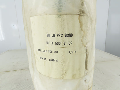 20# 18" x 500' Bond Inkjet Printer Paper 3" Core