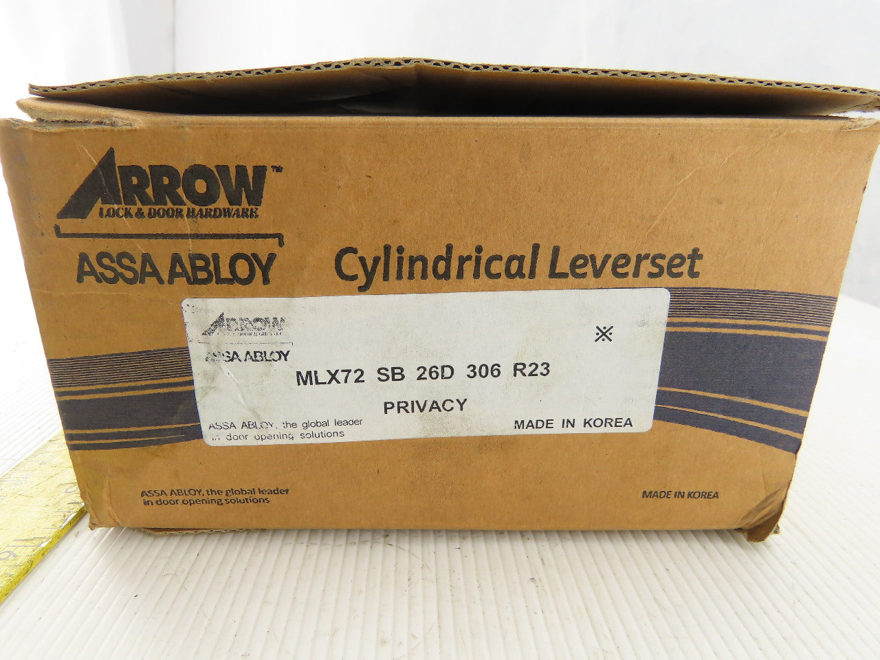 Arrow MLX72 SB 26D 306 R23 Privacy Door Cylindrical Non Locking Lever Set