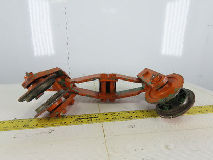 Cast Iron Push/Pull Single Girder 2" Beam Trolley
