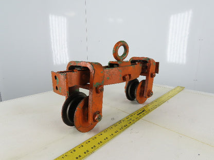 Cast Iron Push/Pull Single Girder 2" Beam Trolley