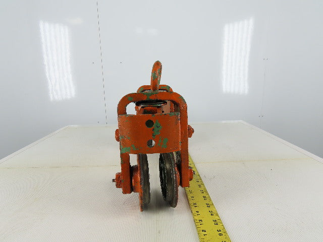 Cast Iron Push/Pull Single Girder 2" Beam Trolley
