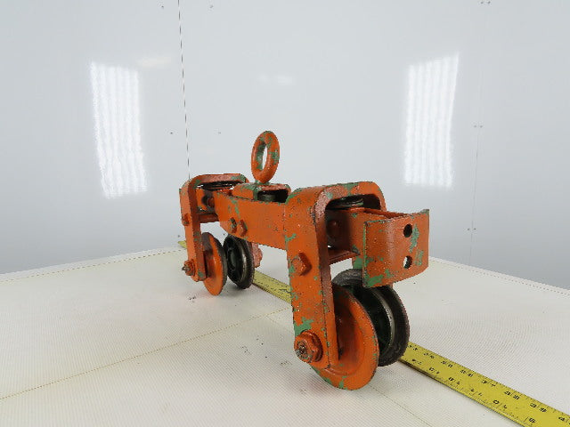 Cast Iron Push/Pull Single Girder 2" Beam Trolley
