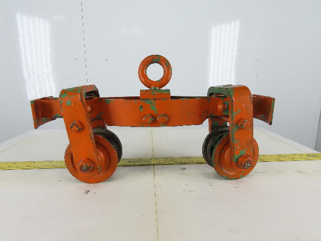 Cast Iron Push/Pull Single Girder 2" Beam Trolley
