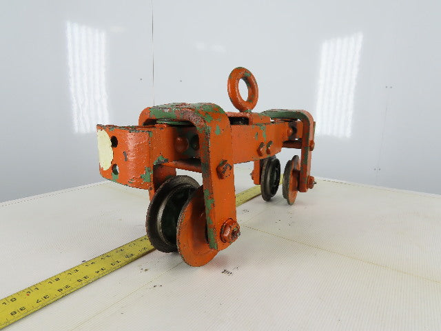 Cast Iron Push/Pull Single Girder 2" Beam Trolley
