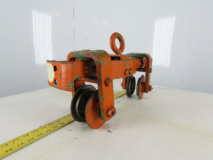 Cast Iron Push/Pull Single Girder 2" Beam Trolley