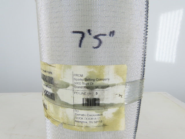 Sparks 20" Woven Back 2 Ply Smooth Top Conveyor Belt 7'5"