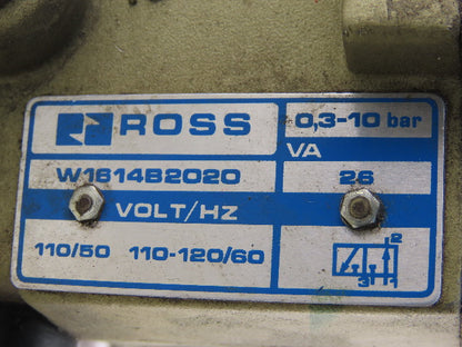 Ross W1614B2020 110/120V 50/60Hz 0.3-10Bar 2/2 Pneumatic Valve