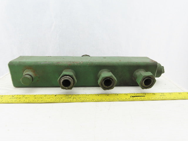 4 Way Manifold 4 1/2" Ports 3" Square Body
