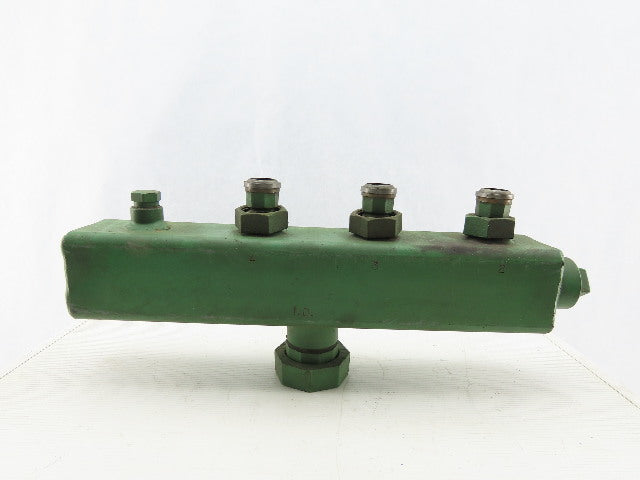 4 Way Manifold 4 1/2" Ports 3" Square Body