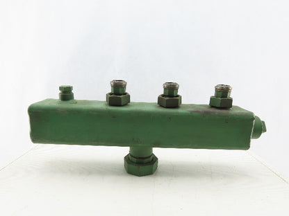 4 Way Manifold 4 1/2" Ports 3" Square Body