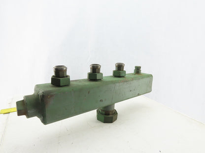 4 Way Manifold 4 1/2" Ports 3" Square Body