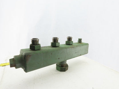 4 Way Manifold 4 1/2" Ports 3" Square Body