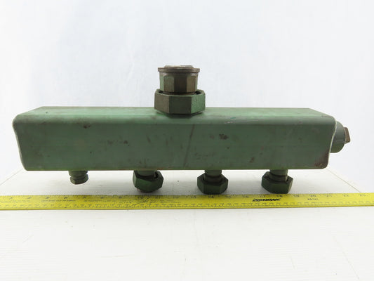 4 Way Manifold 4 1/2" Ports 3" Square Body