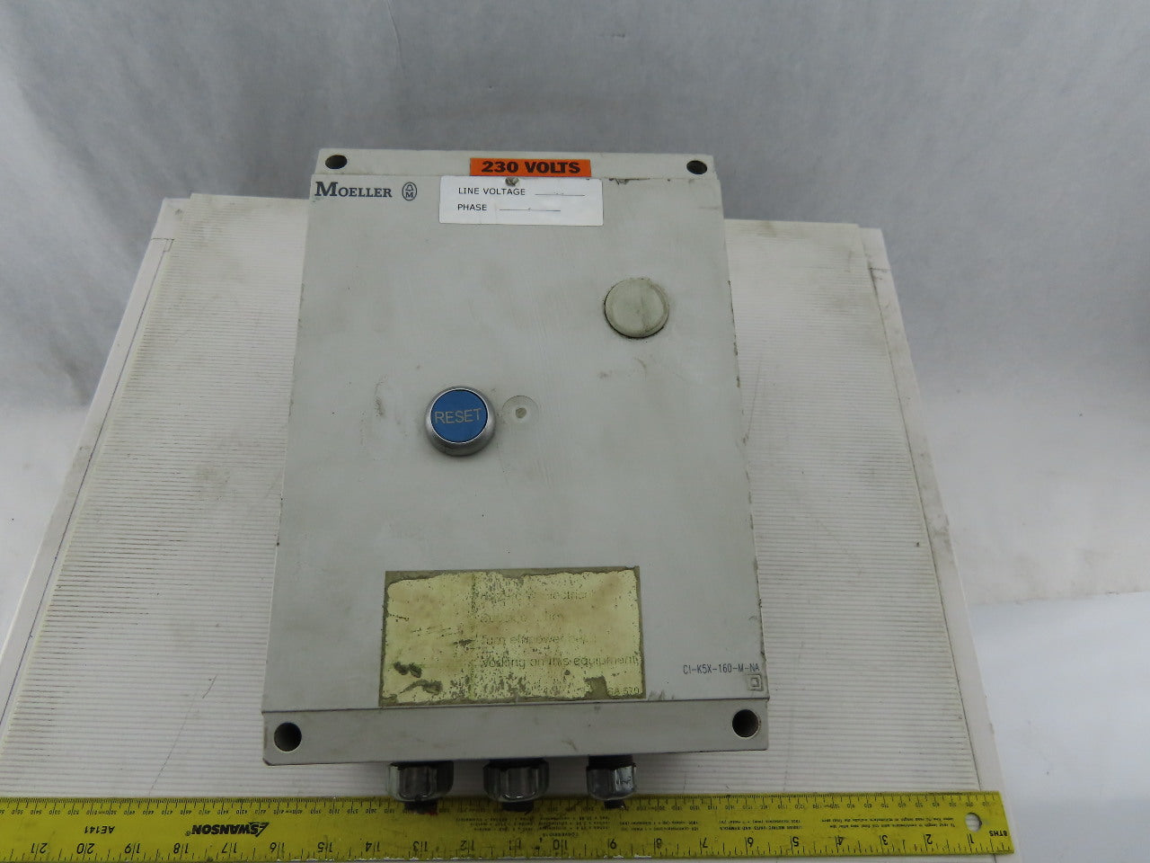 Moeller 230V 1Ph 60Hz 1/3Hp Motor Starter Overload 4A Trip 120V Control Voltage