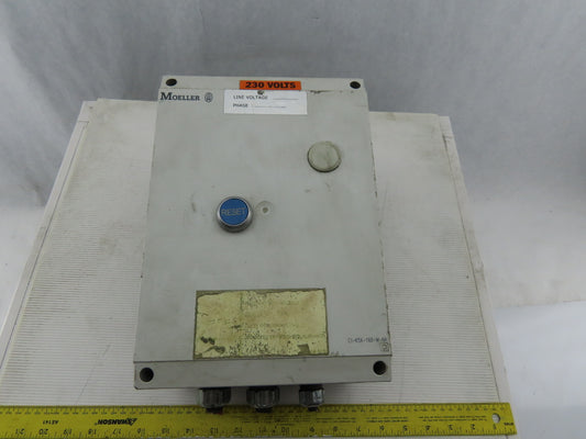 Moeller 230V 1Ph 60Hz 1/3Hp Motor Starter Overload 4A Trip 120V Control Voltage