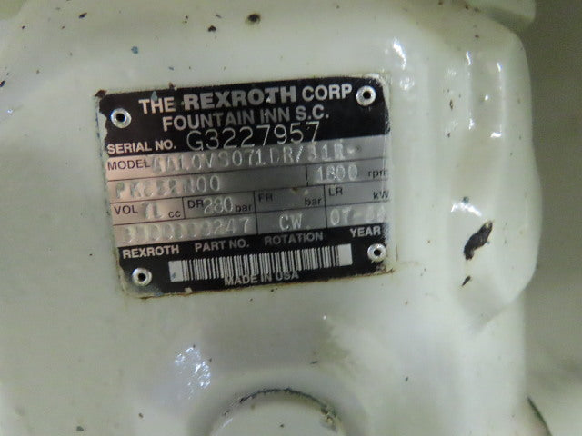 Rexroth 20Hp Hydraulic Power Unit 4000PSI 41GPM Max 60 Gal AA10VS071DR/31R Pump