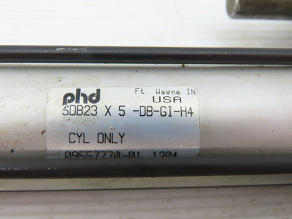 phd SDB23X5-DB-GI-J 1-1/4" Bore 4" Stroke Double Acting Guided Cylinder