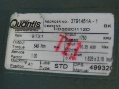 Dodge HB682CI112D 9.73:1 Ratio 362.8RPM 6.15kW 480V Helical Gear Reducer Motor