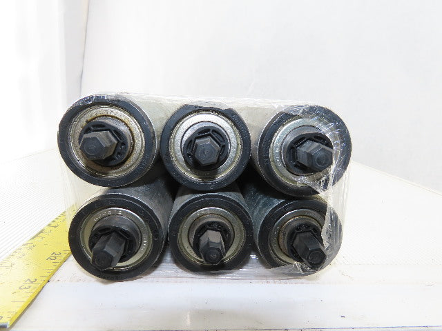 Dematic 1.9" OD 22" BF 21-1/4" Face Width Gravity Conveyor Roller Lot Of 6