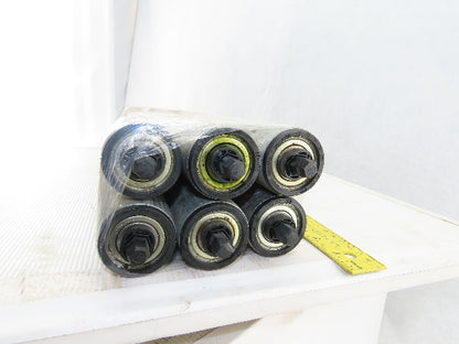 Dematic 1.9" OD 22" BF 21-1/4" Face Width Gravity Conveyor Roller Lot Of 6