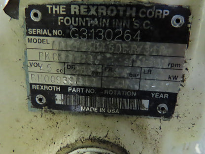 Rexroth 10Hp Hydraulic Power Unit 60 Gal PKC62N00 Pump 460V 3Ph