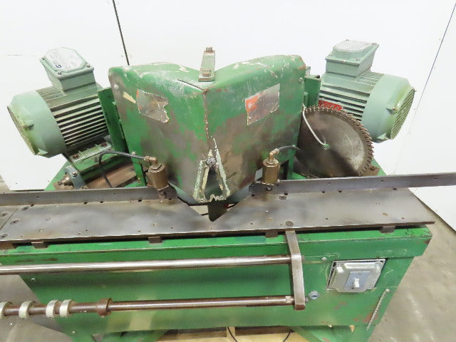 1Hp 3Ph 230/460V 8" Double Miter Notch Frame Saw 72" Runout & Quick Stop
