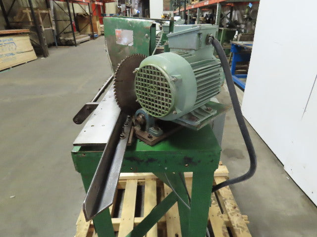 1Hp 3Ph 230/460V 8" Double Miter Notch Frame Saw 72" Runout & Quick Stop