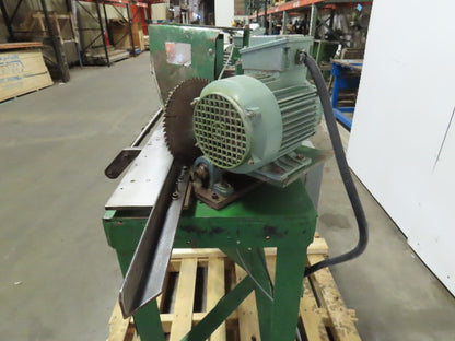 1Hp 3Ph 230/460V 8" Double Miter Notch Frame Saw 72" Runout & Quick Stop