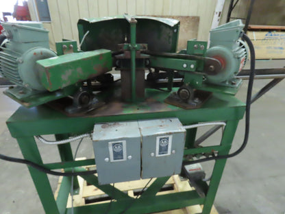 1Hp 3Ph 230/460V 8" Double Miter Notch Frame Saw 72" Runout & Quick Stop