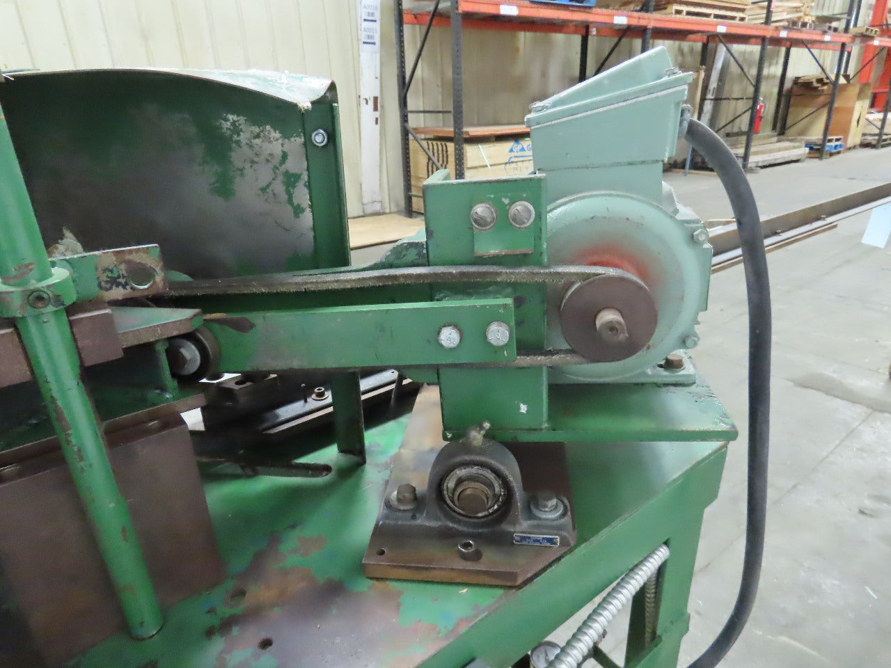 1Hp 3Ph 230/460V 8" Double Miter Notch Frame Saw 72" Runout & Quick Stop