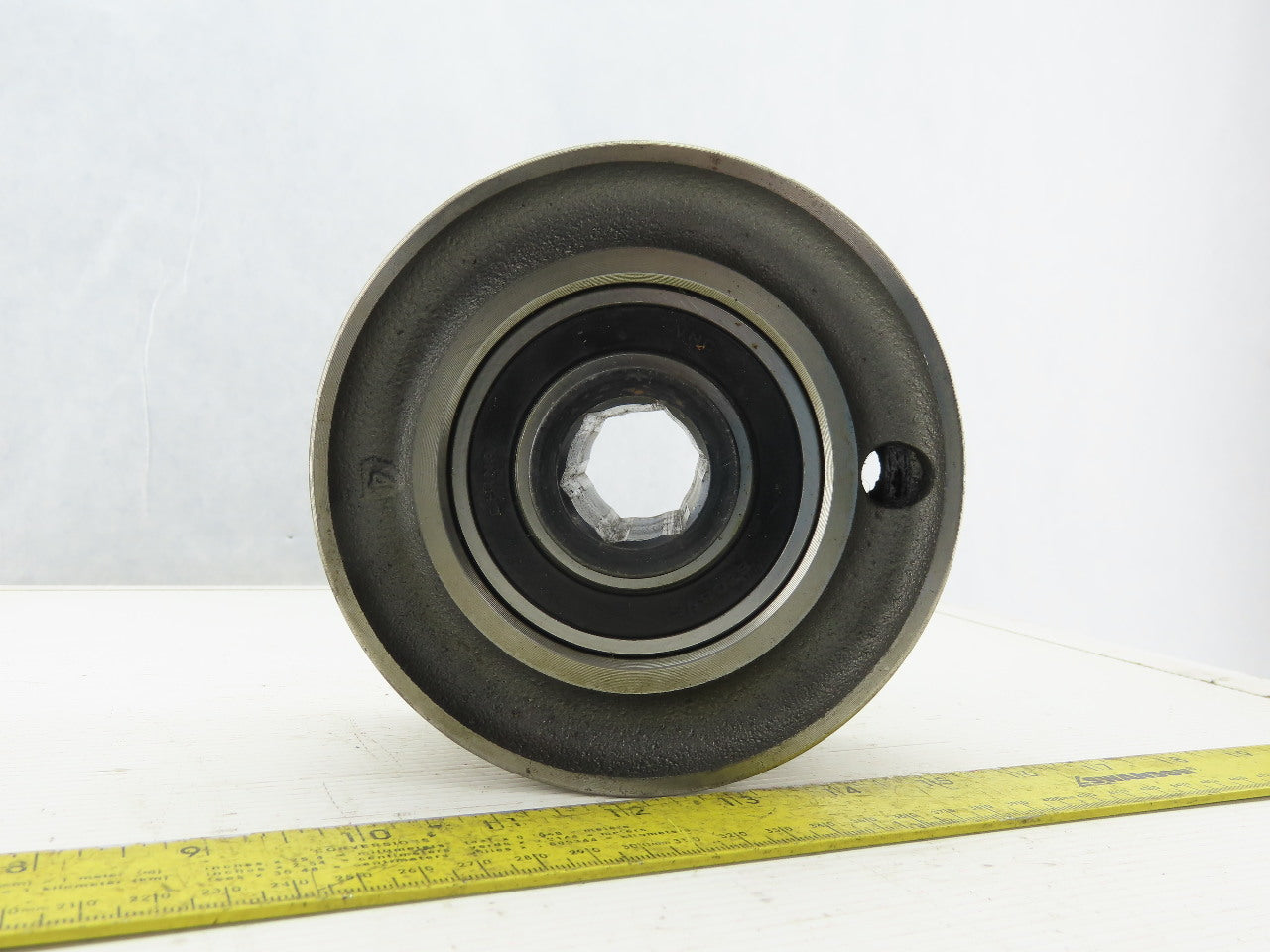 5-1/2" OD x 2-5/8" Crowned Face End Pulley 1-1/16" Hex Bore