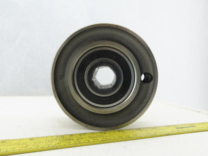 5-1/2" OD x 2-5/8" Crowned Face End Pulley 1-1/16" Hex Bore