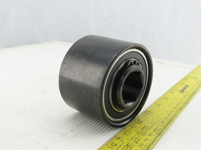 3" x 2" Flat Face Belt idler Pulley 1-1/16" Hex Bore