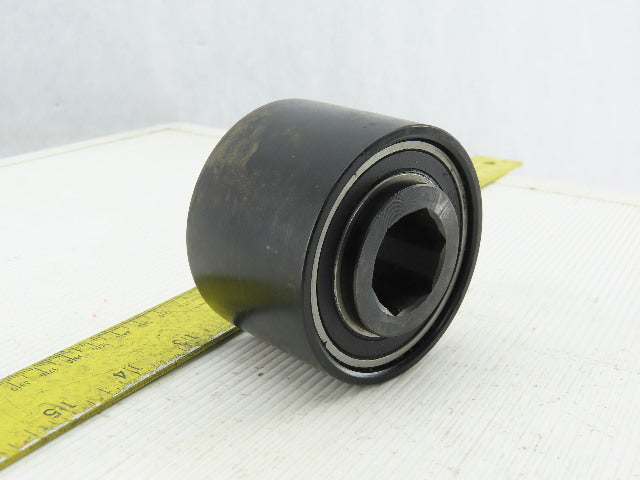 3" x 2" Flat Face Belt idler Pulley 1-1/16" Hex Bore