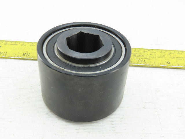 3" x 2" Flat Face Belt idler Pulley 1-1/16" Hex Bore