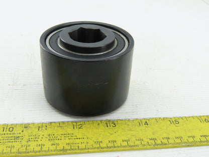 3" x 2" Flat Face Belt idler Pulley 1-1/16" Hex Bore