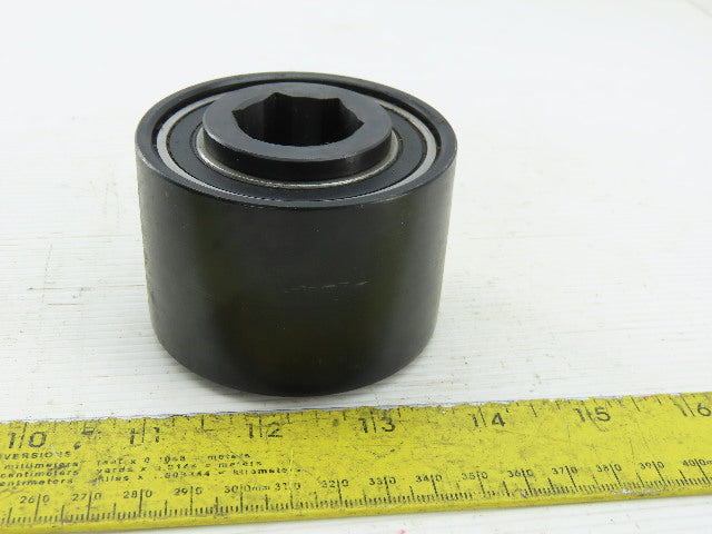 3" x 2" Flat Face Belt idler Pulley 1-1/16" Hex Bore