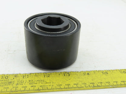 3" x 2" Flat Face Belt idler Pulley 1-1/16" Hex Bore