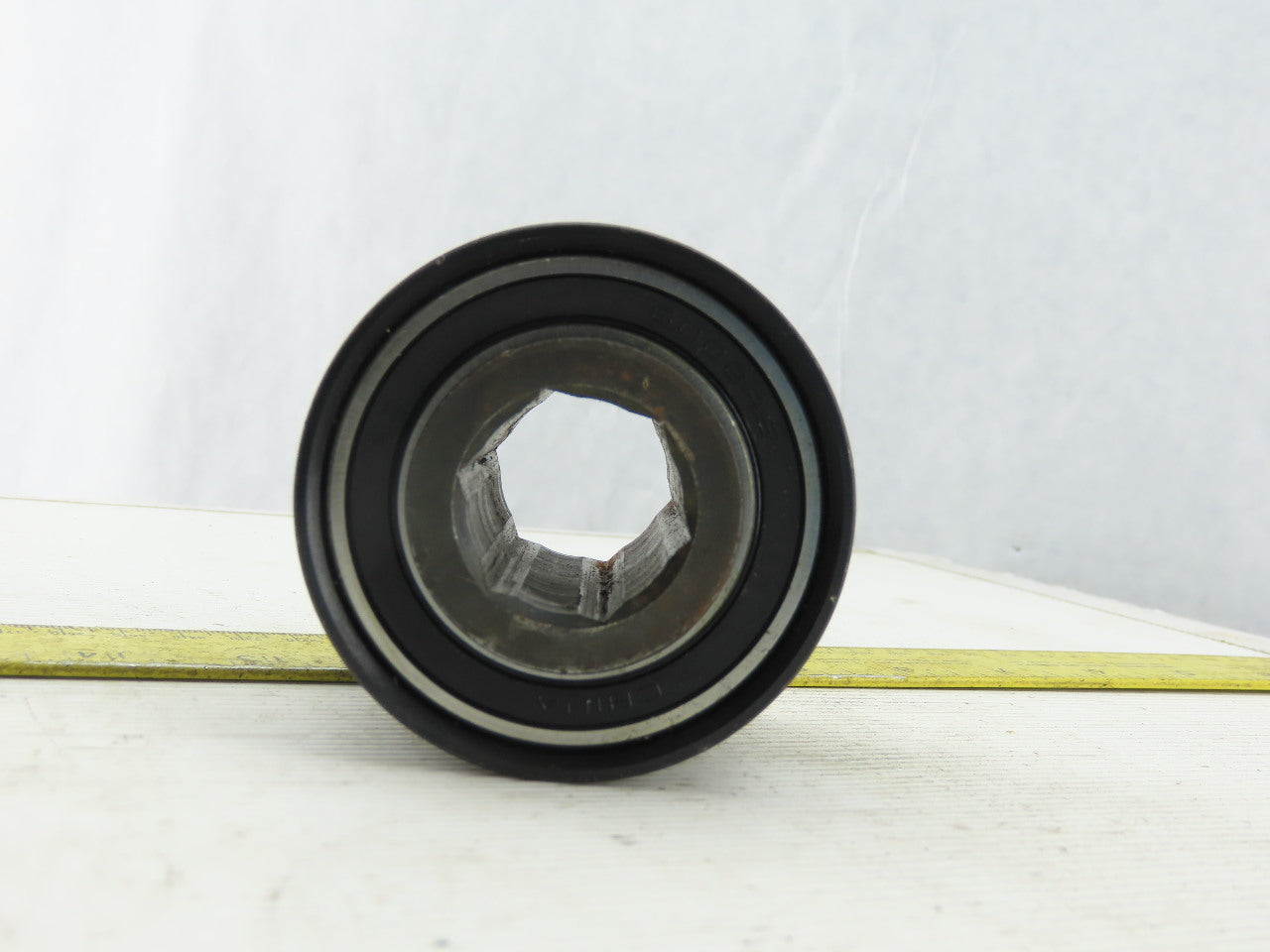 3" x 2-5/8" Crowned  Face Belt idler Pulley 1-1/16" Hex Bore