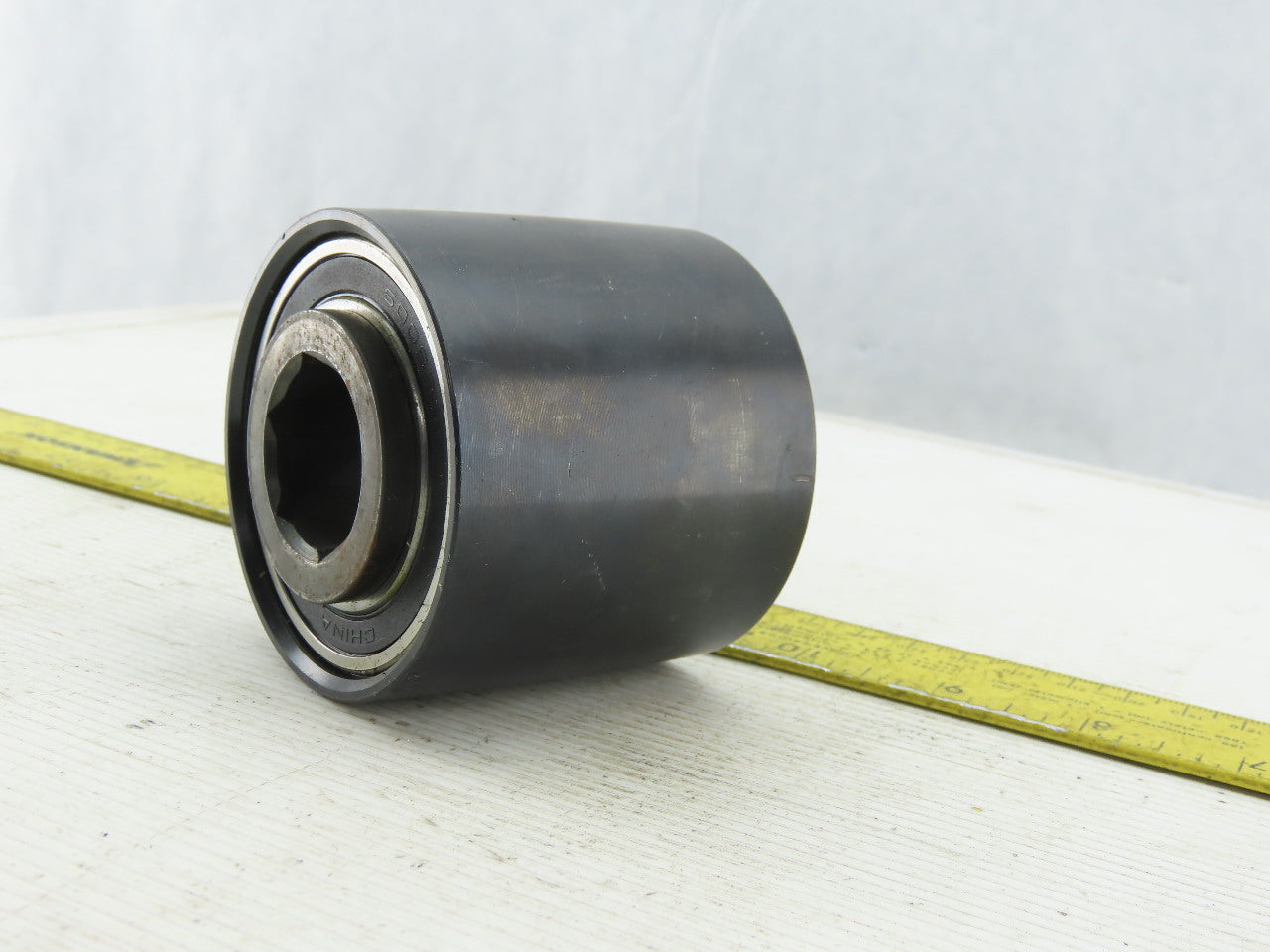 3" x 2-5/8" Crowned  Face Belt idler Pulley 1-1/16" Hex Bore