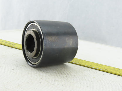 3" x 2-5/8" Crowned  Face Belt idler Pulley 1-1/16" Hex Bore