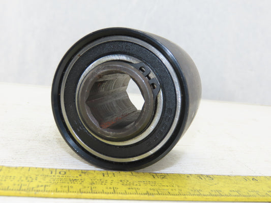 3" x 2-5/8" Crowned  Face Belt idler Pulley 1-1/16" Hex Bore