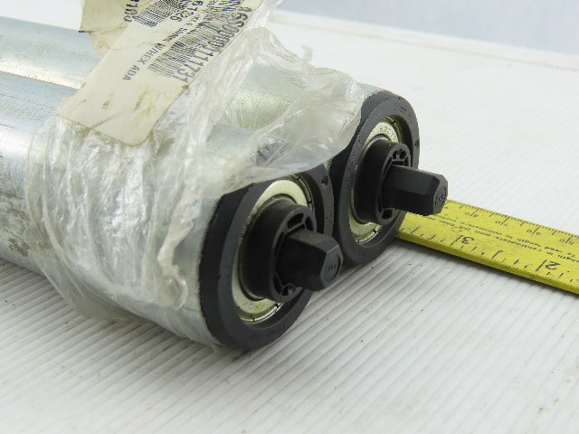 Dematic 50mm OD 16-3/8" BF 15-3/4" Face Width Gravity Conveyor Roller Lot Of 2