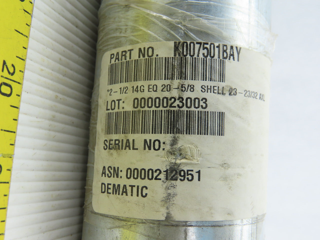 Dematic 2-1/2" OD 21-1/4" BF 20-5/8" Face Width Gravity Conveyor Roller