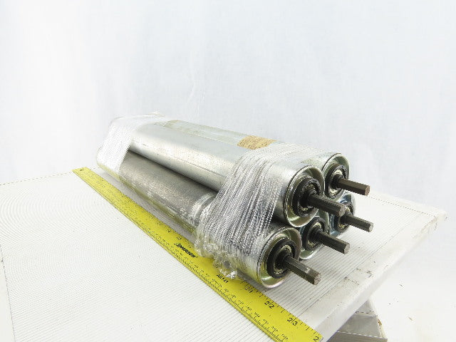 Dematic 2-1/2" OD 19-3/4" BF 19" Face Width Gravity Conveyor Roller Lot Of 5