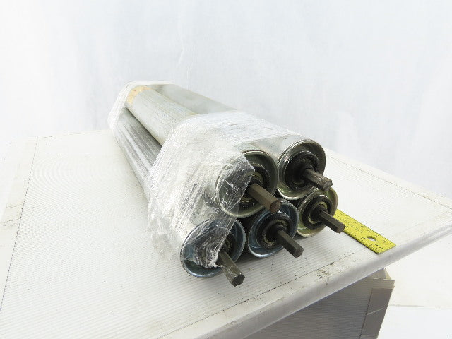 Dematic 2-1/2" OD 19-3/4" BF 19" Face Width Gravity Conveyor Roller Lot Of 5
