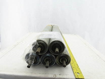 Dematic 2-1/2" OD 19-3/4" BF 19" Face Width Gravity Conveyor Roller Lot Of 5